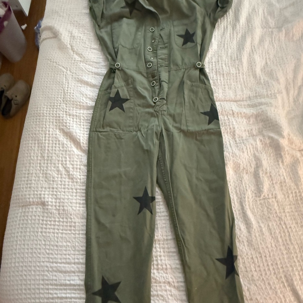 Pistola Green and Black Jumpsuit Chic Style
